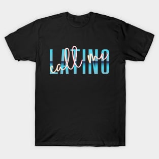 Call Me Latino '80s Retro Metallic Gradient Signature Font Design - see my store for the other versions! T-Shirt